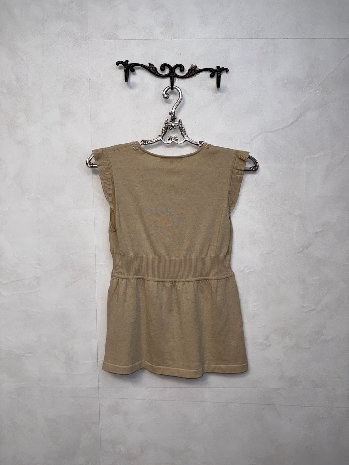Beige bohemian flower corsage knit 상품이미지5