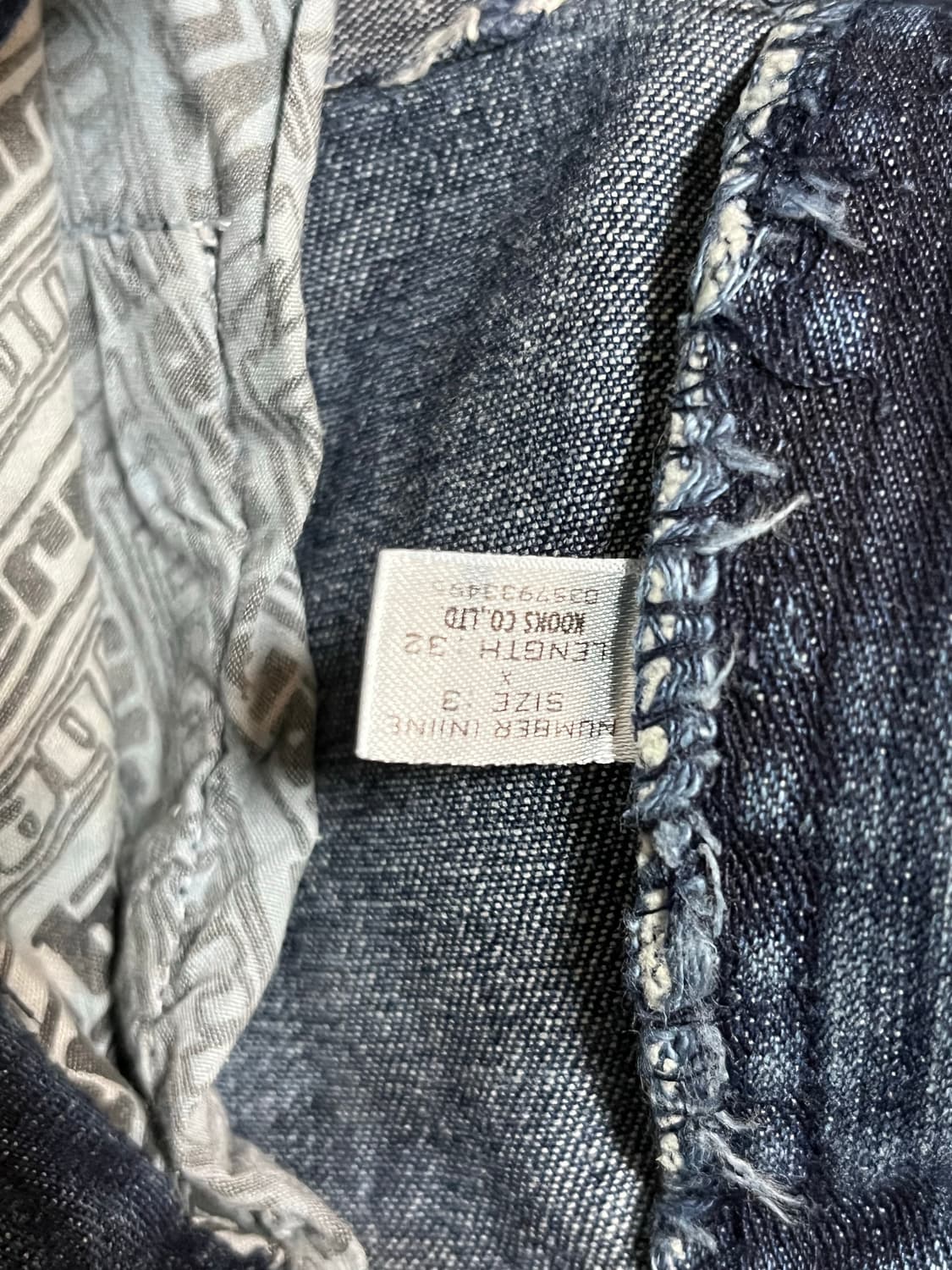 넘버나인 2001AW 총알데님 상품이미지7