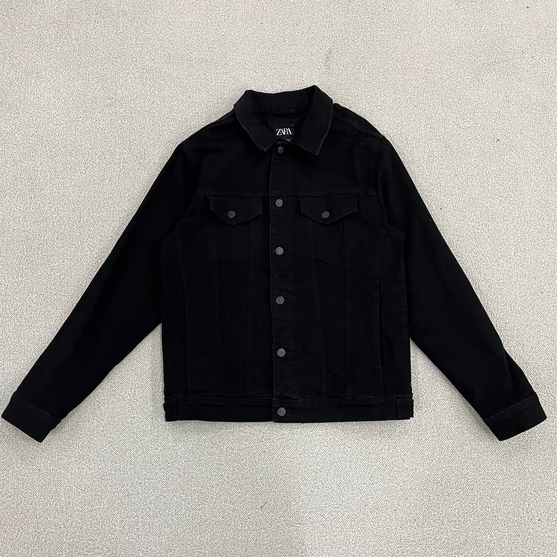 [XL] 자라 블랙 흑청 데님 청자켓 0115M1 상품이미지1