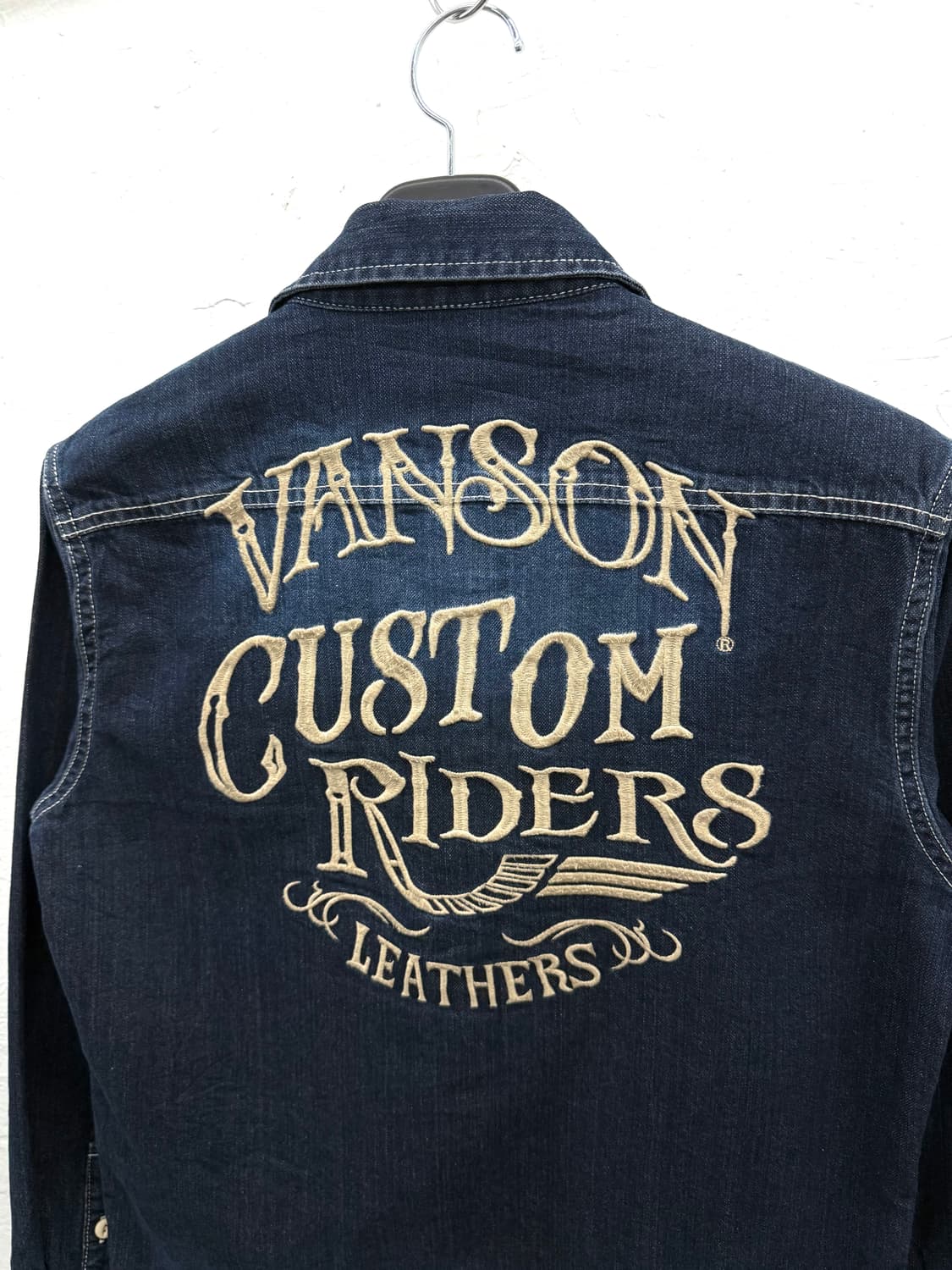 vanson 패치워크 데님 셔츠 상품이미지5