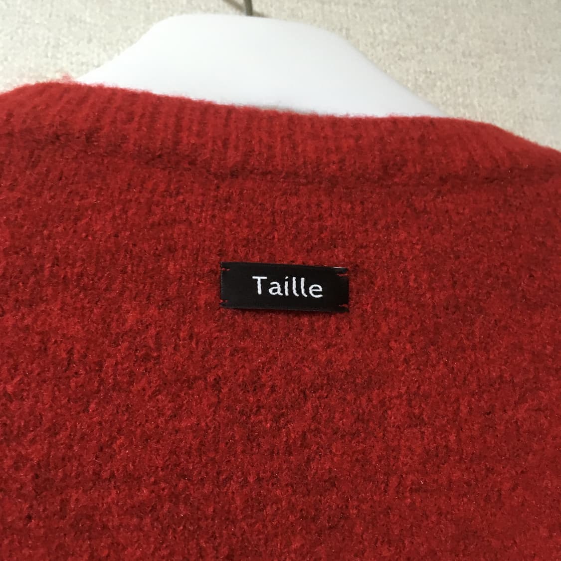 [3] MARINIERE FINE WOOL CARDIGAN RED 상품이미지4