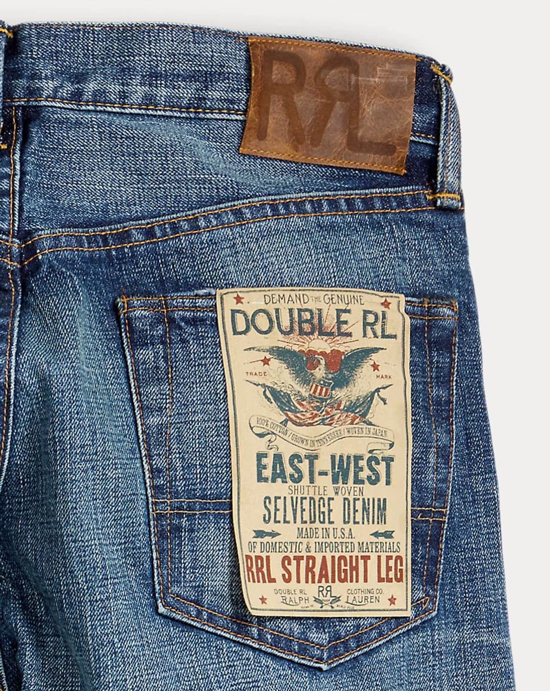 RRL 더블알엘 스트레이트핏 힐스뷰 셀비지 진 36-30 신품급 상품이미지8