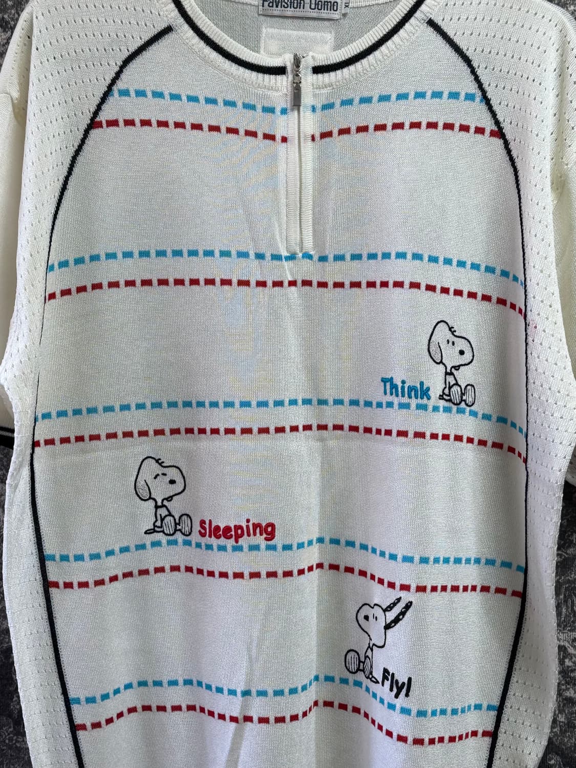 favision uomo 스누피 니트 반집업 반팔 상품이미지3