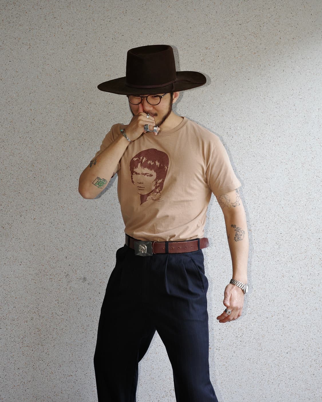 빈티지 브루스 리 프린팅 티셔츠 상품이미지5