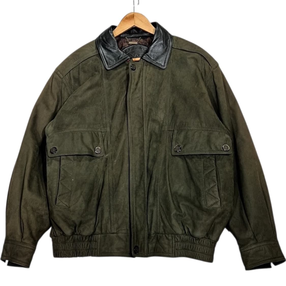 TownGent 가죽 봄버 자켓 상품이미지1