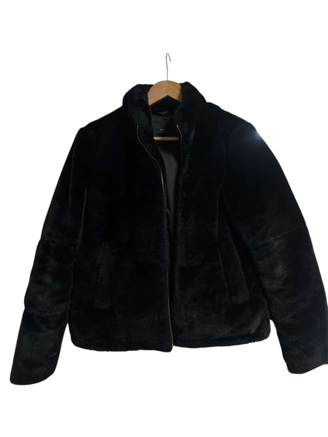 자라 블랙 퍼 점퍼 상품이미지1