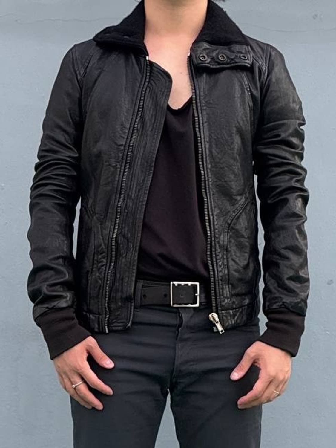 Rick Owens Leather Leather Jacket 상품이미지3