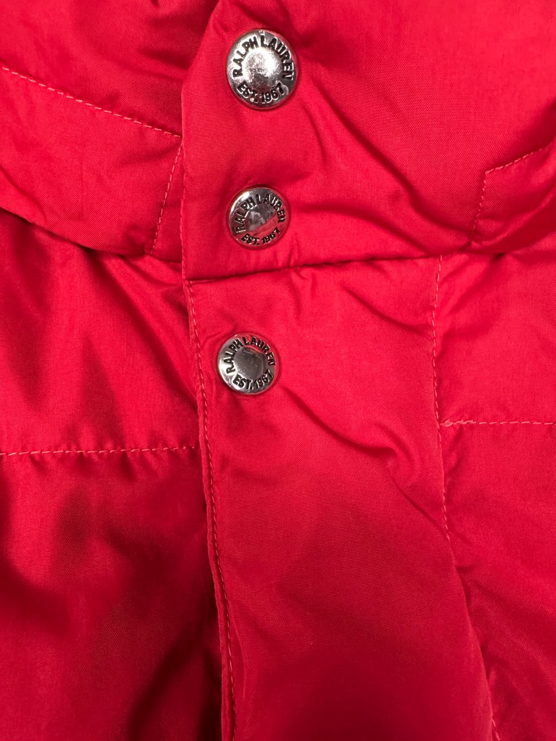 빈티지 폴로 POLO 랄프로렌 덕다운 패딩 레드 M 상품이미지2