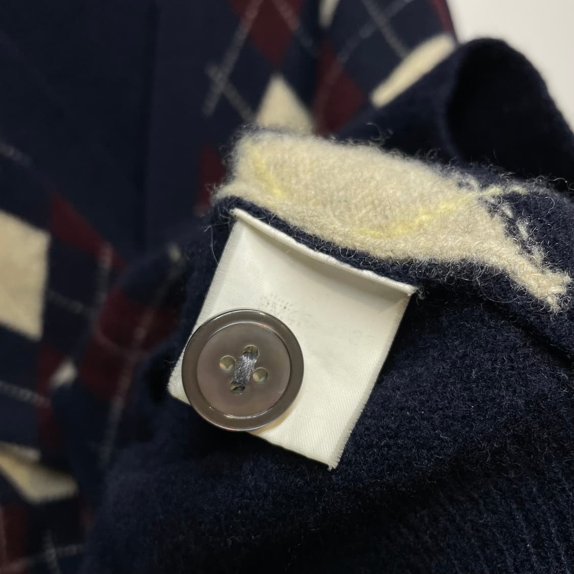 폴로랄프로렌 아가일 램스울 가디건 네이비 상품이미지4