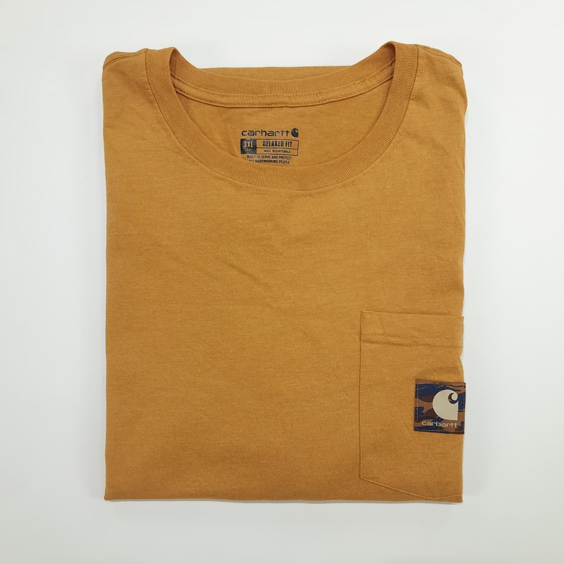 Co606 3XL Tall 칼하트 브라운 밀리터리 워크 반팔 티셔츠 상품이미지7