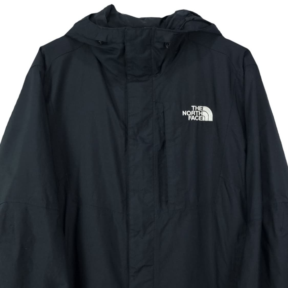 [노스페이스] 로고 자수 오버핏 후드 바람막이 자켓 블랙 M18789 상품이미지4