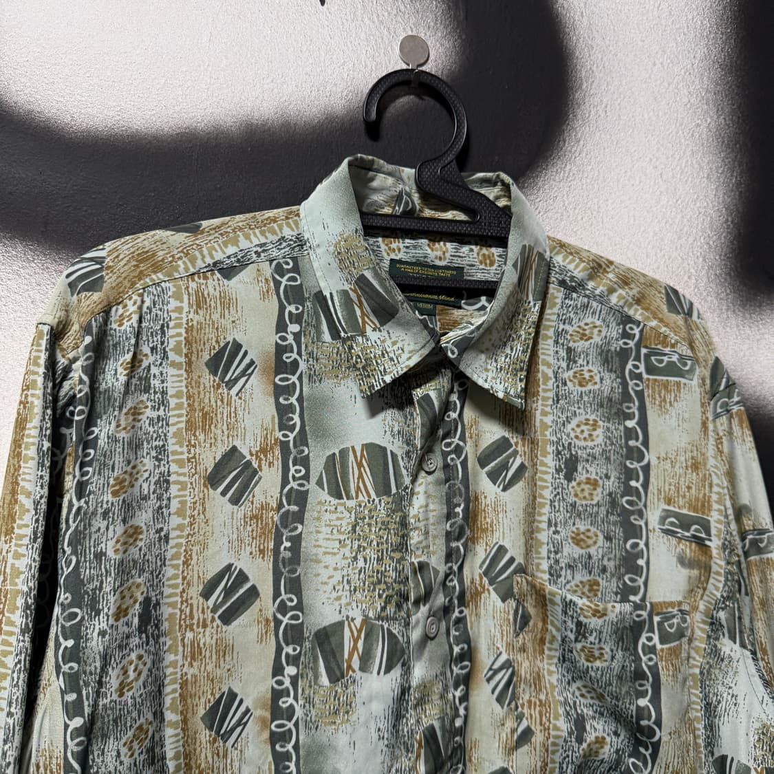 VTG 빈티지 뮤트톤 에스닉 풀패턴 원 포켓 긴팔 셔츠 상품이미지3