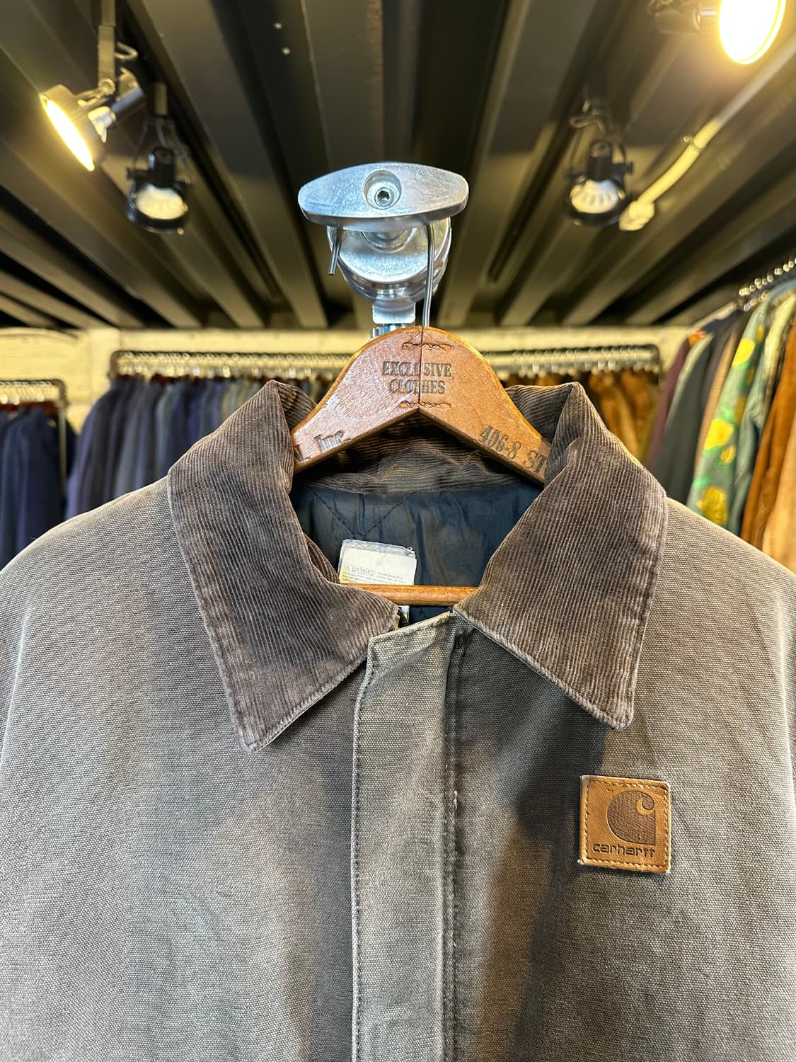 00s 칼하트 디트로이트 페이드 덕 컨버스 워크 자켓 상품이미지3