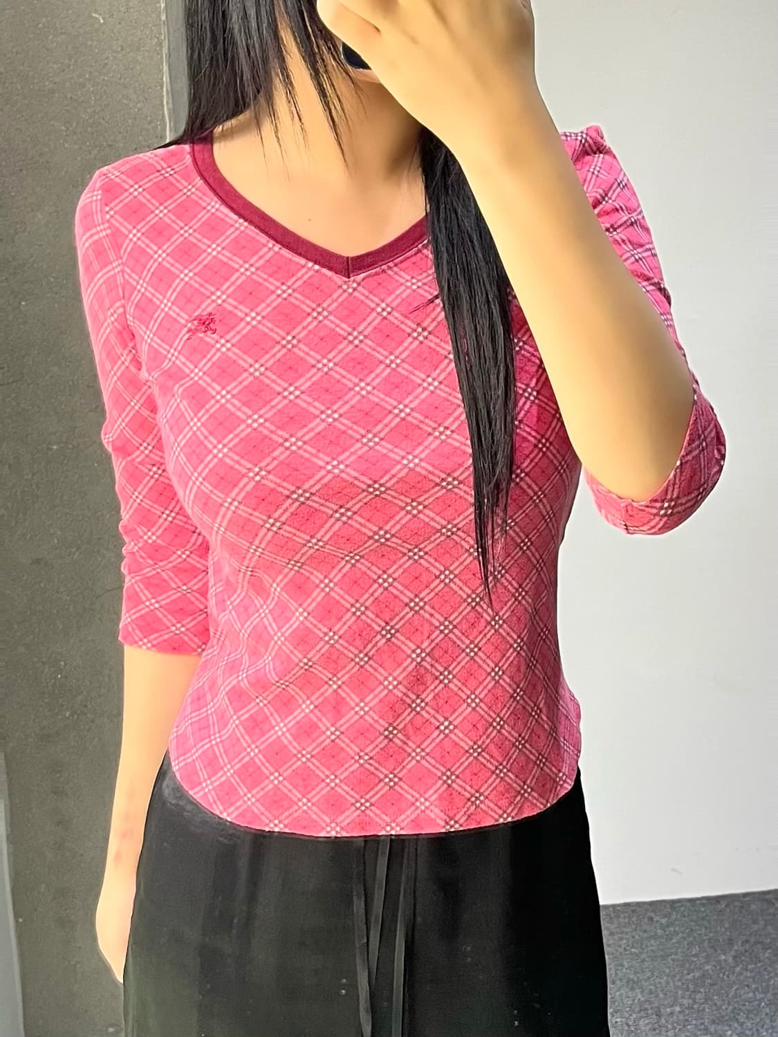 버버리 블루 라벨 노바 체크 롱슬리브 상품이미지2