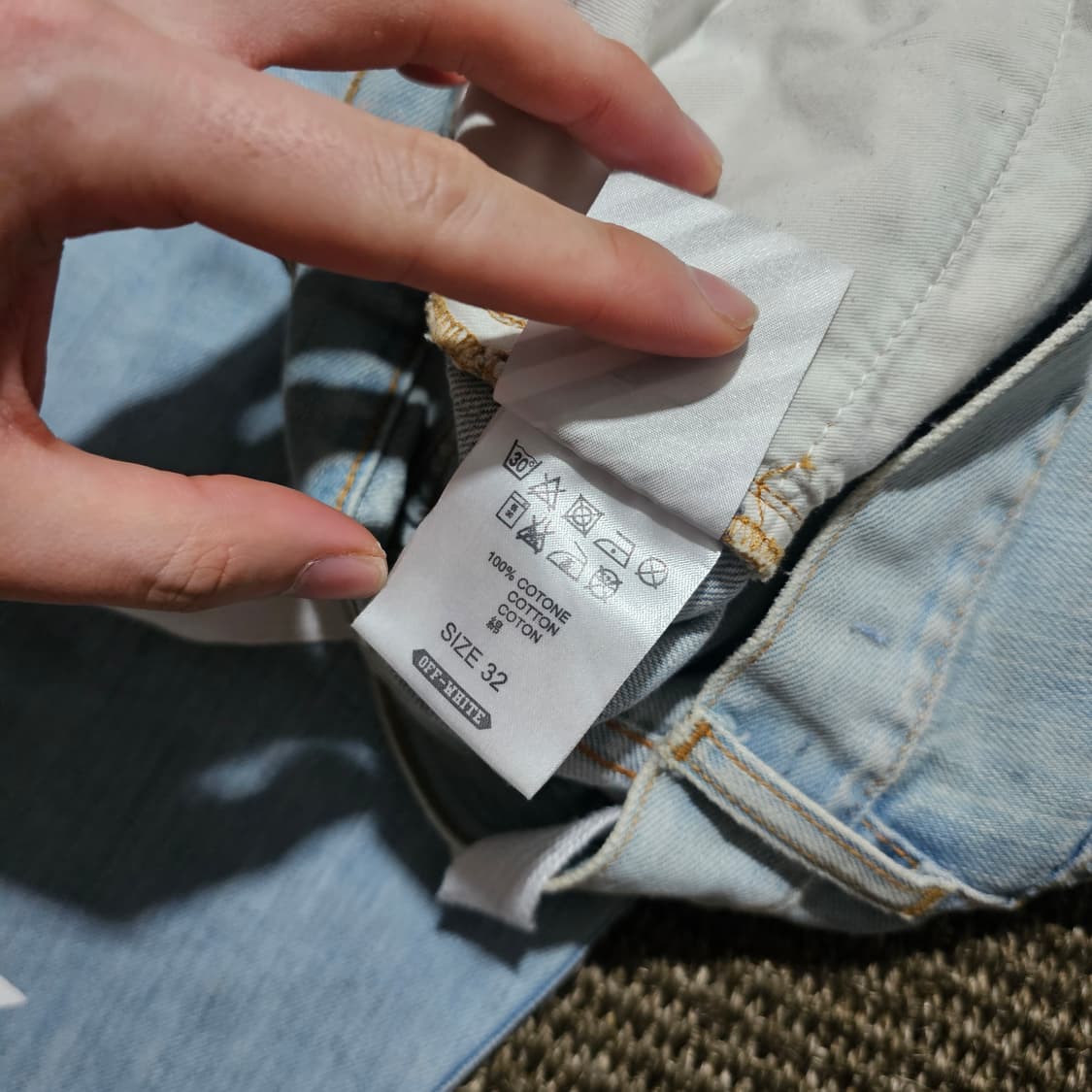 Off white 워싱 데님 팬츠 32 상품이미지8