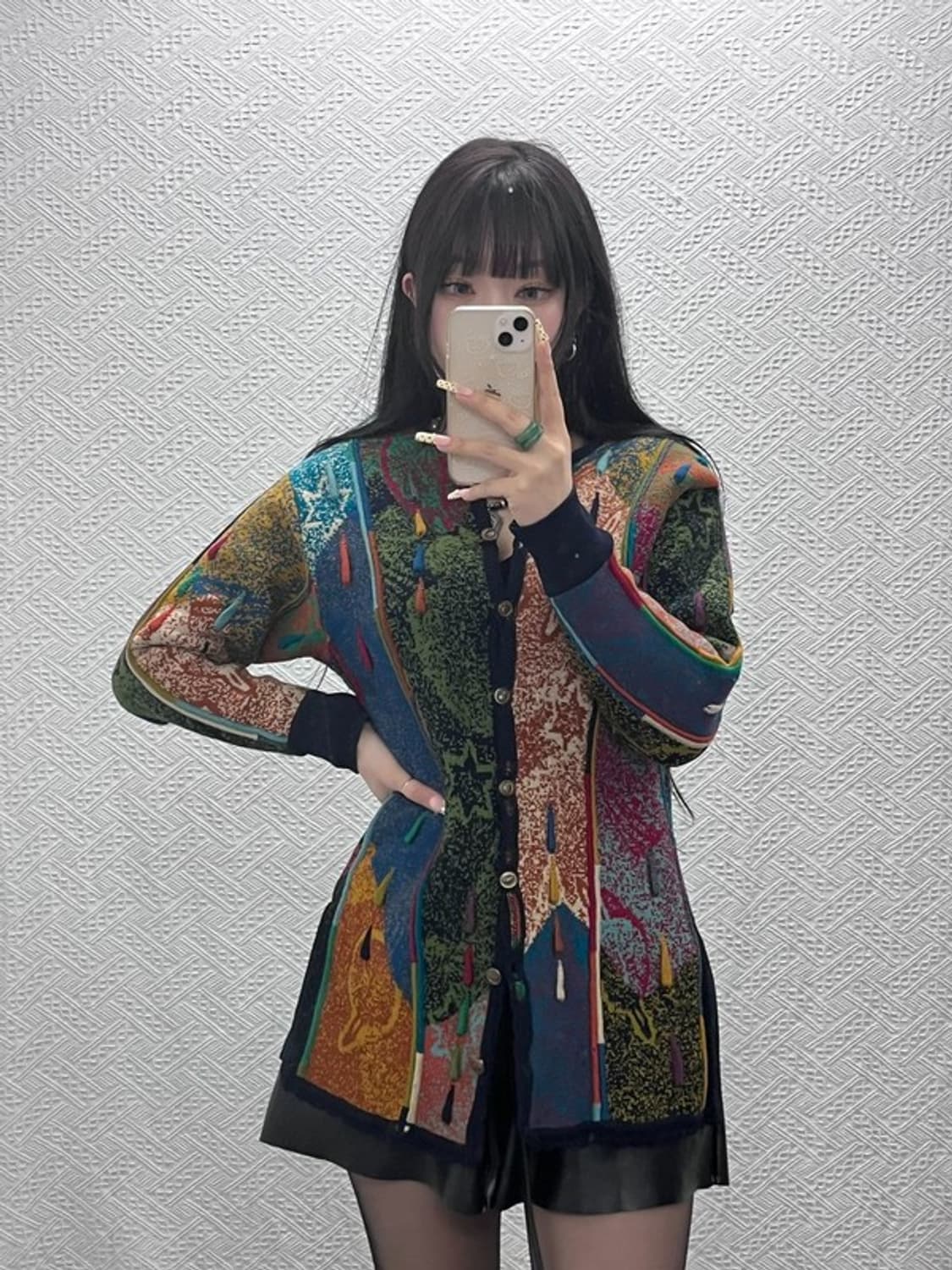 게오쿠 키치 유니크 보헤미안 히피 메리노울 가디건 M C09614 상품이미지1