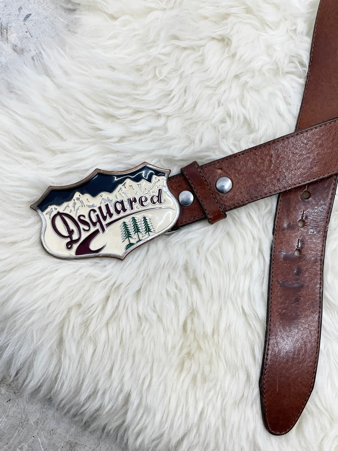 디스퀘어드 리얼레더 로고 버클 벨트 상품이미지7