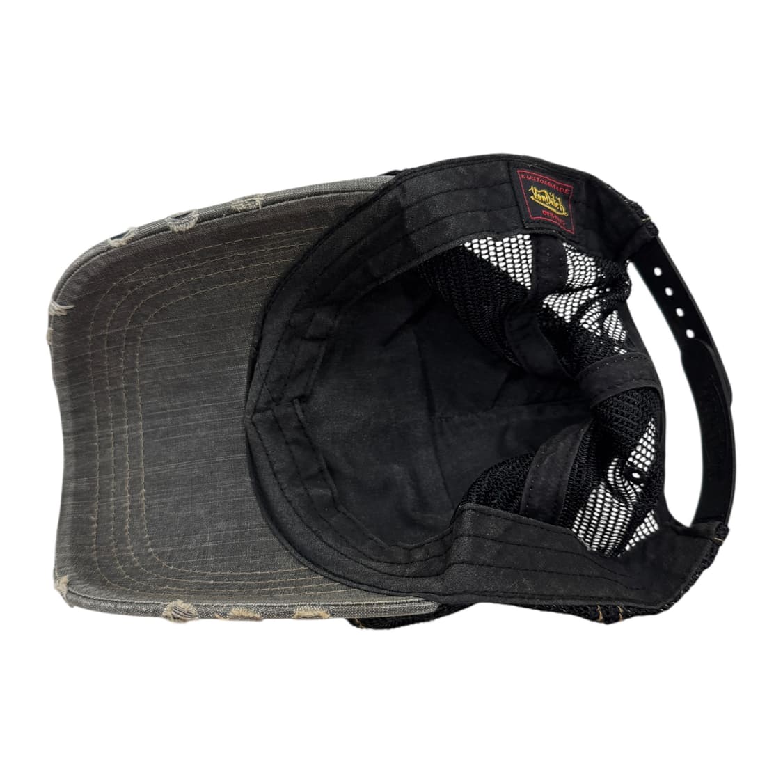 본더치 빈티지 Y2K 데미지 펑크 메쉬캡 모자 그레이 상품이미지4