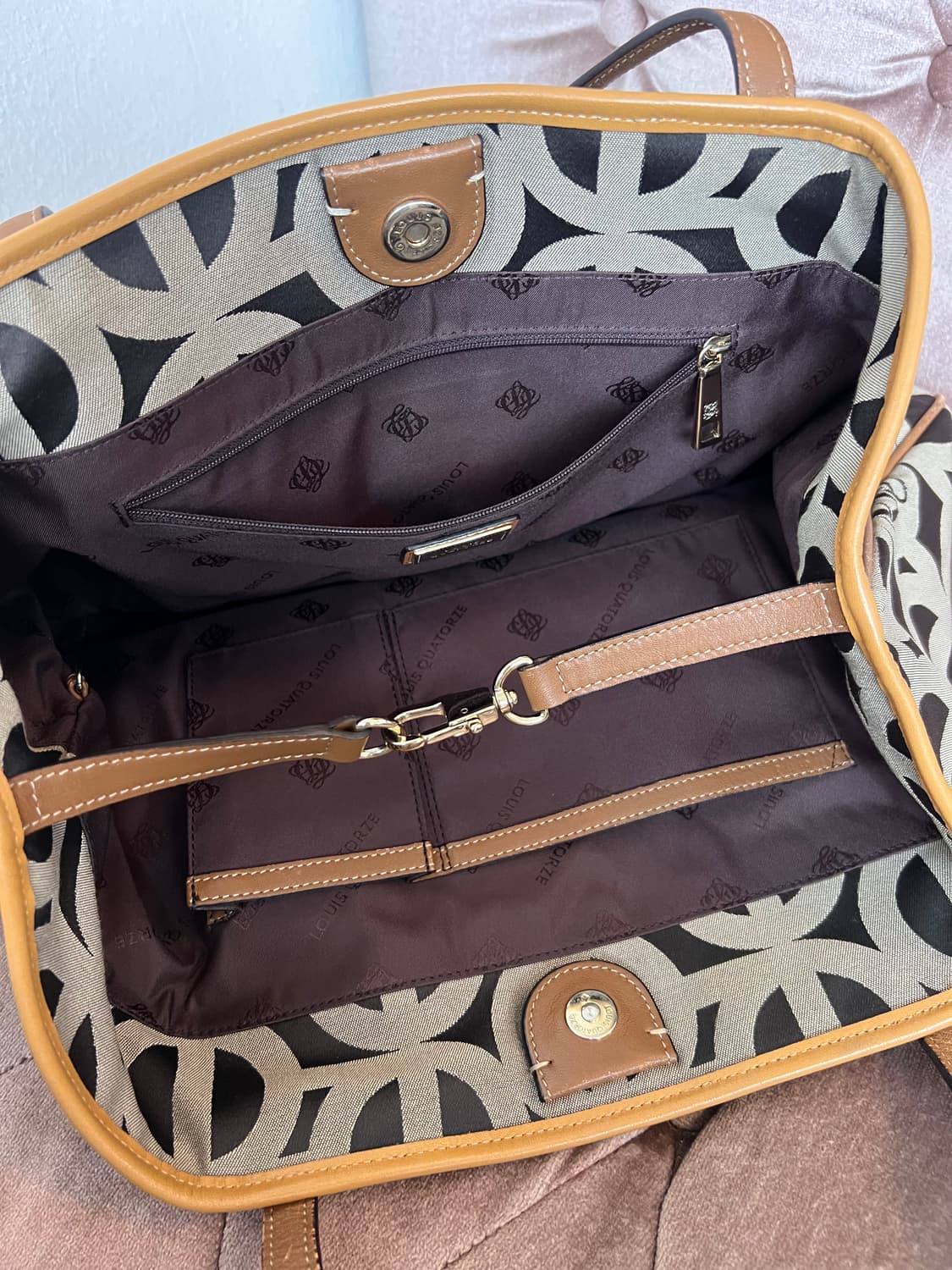 루이까또즈 브라운 로고 숄더백 쇼퍼백 상품이미지10