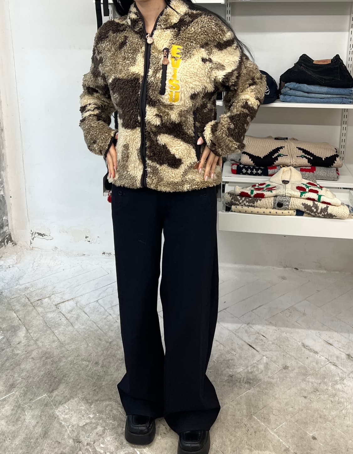 에비수 재팬 카모 후리스 상품이미지6