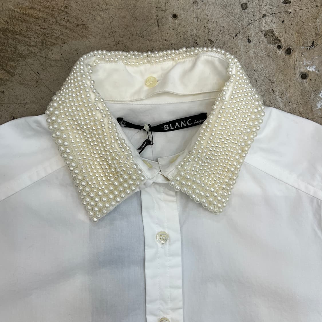 BLANC basque 진주카라 셔츠 상품이미지1