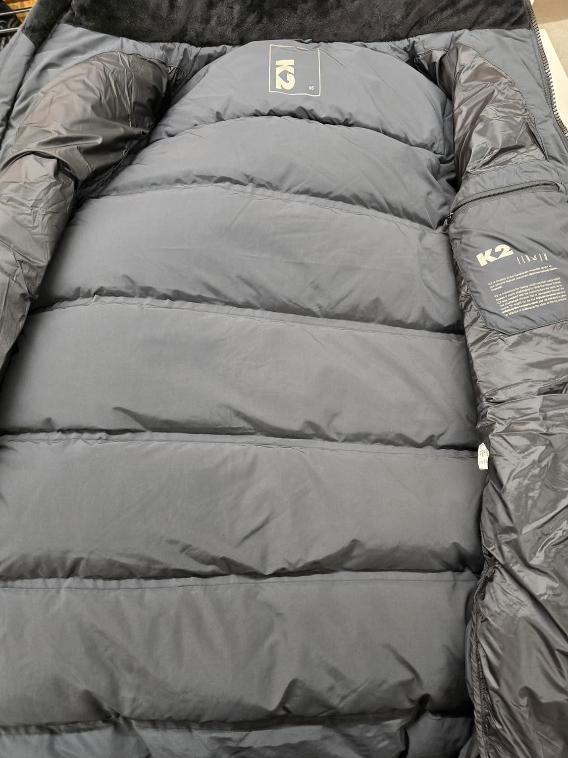 K2 여성 구스다운 롱패딩조끼.  싸이즈95 상품이미지7