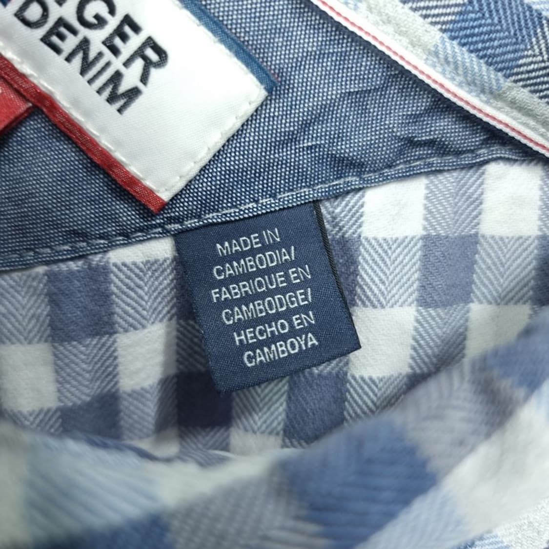 [타미힐피거] 로고 자수 체크 셔츠 M19773 상품이미지9