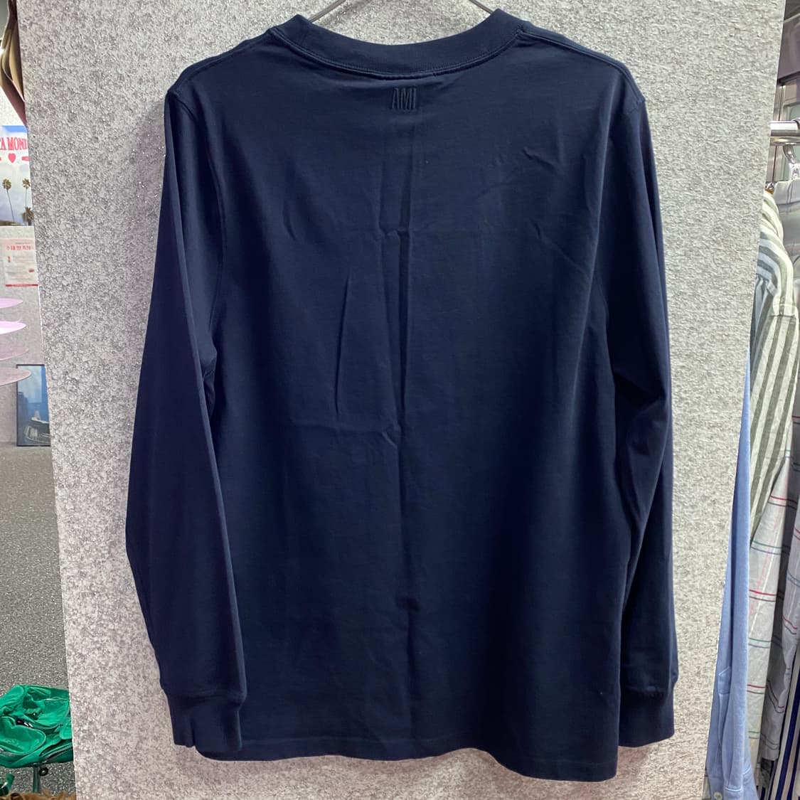 아미 스몰로고 네이비 롱슬리브 B4309 상품이미지4