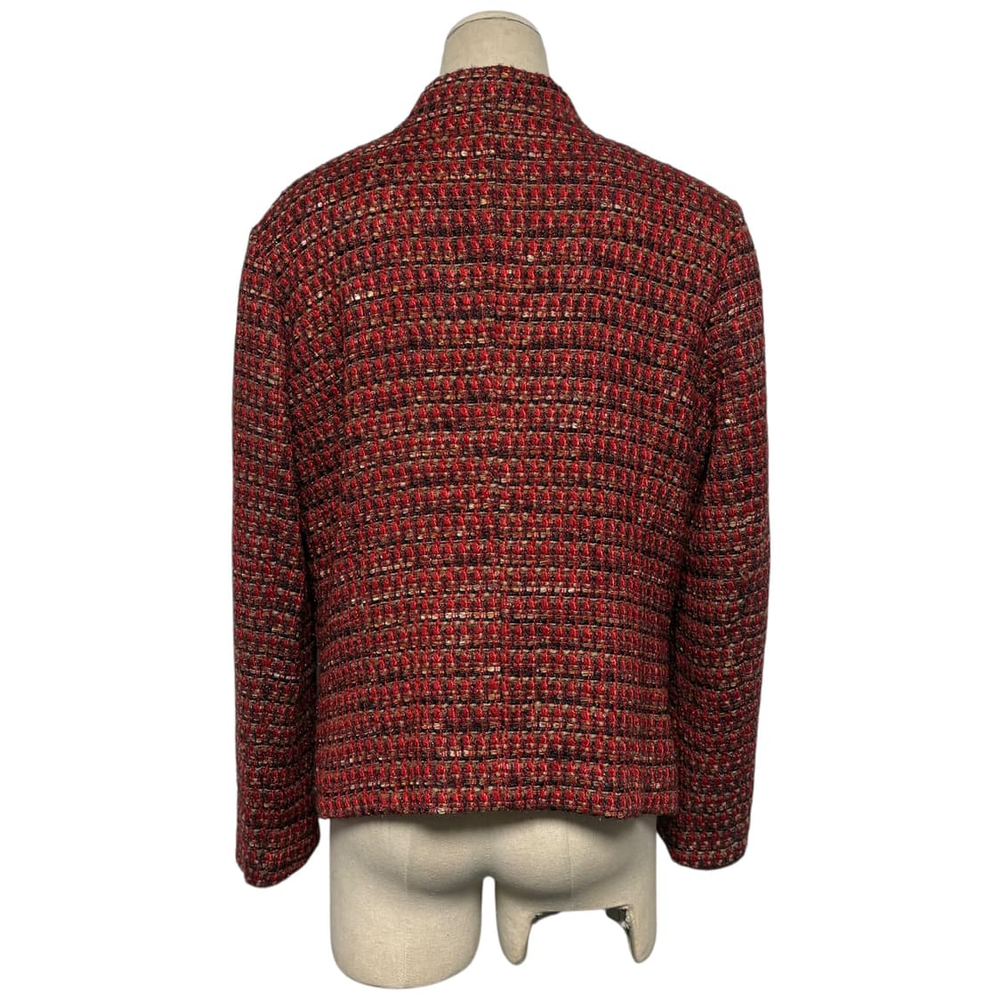 3845 크로커다일 레드 긴팔 트위드자켓 상품이미지2