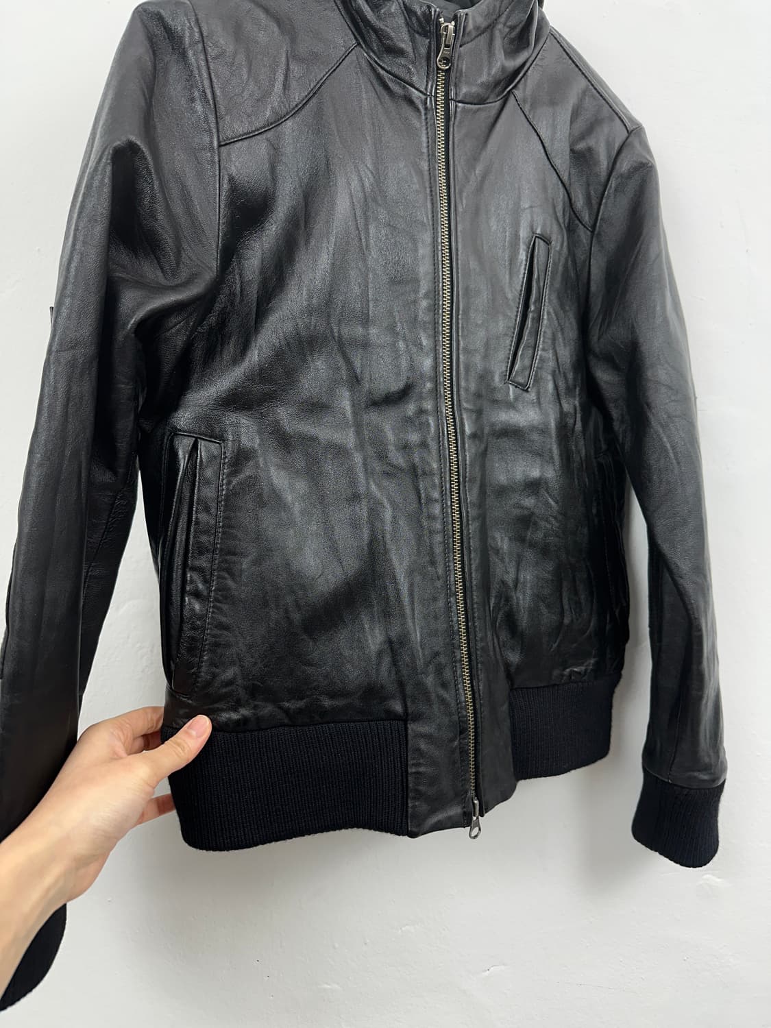 LHP sheep leather hooded jacket 상품이미지5