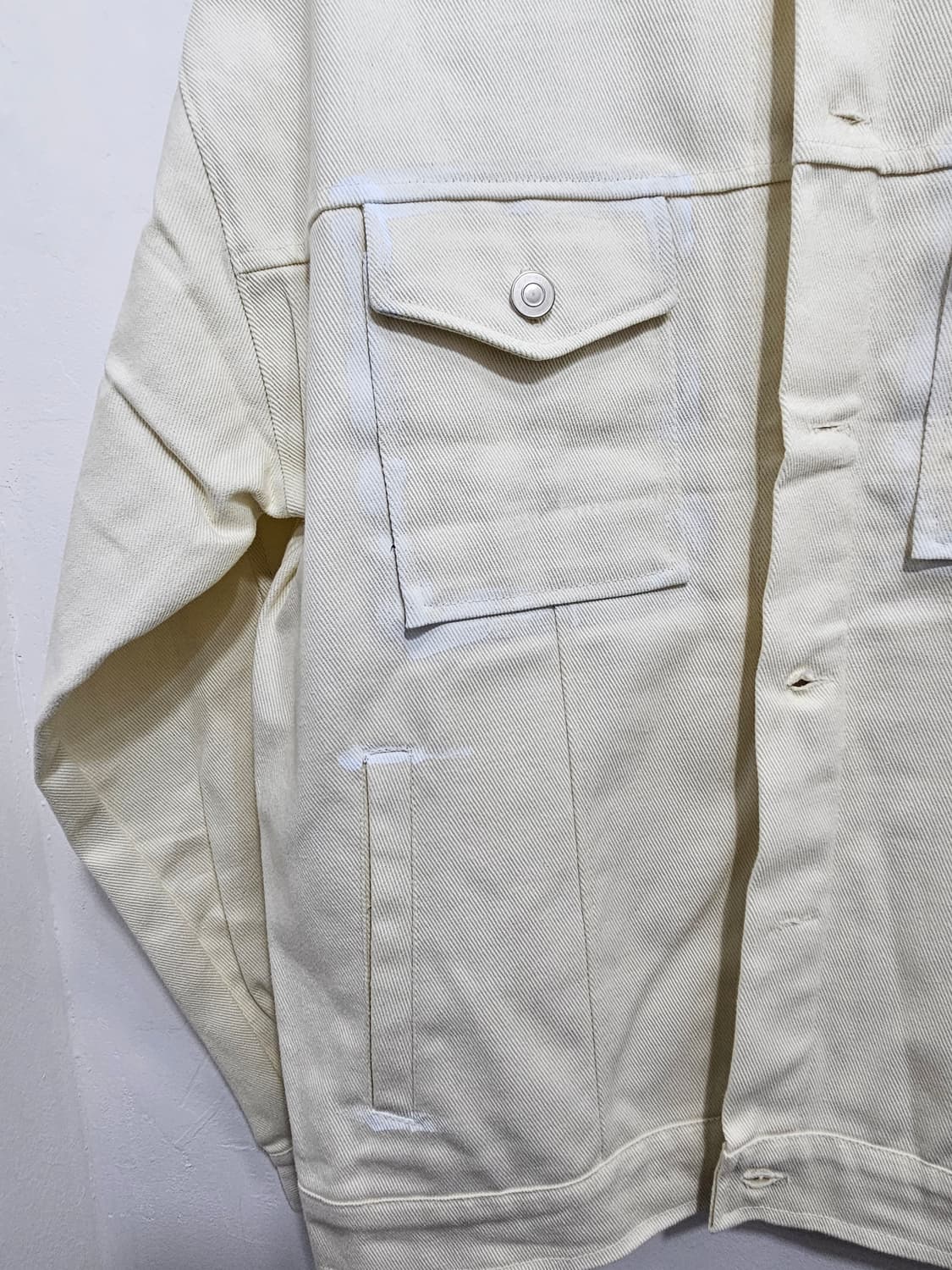 남성 아이보리 포켓 코튼 자켓 상품이미지5