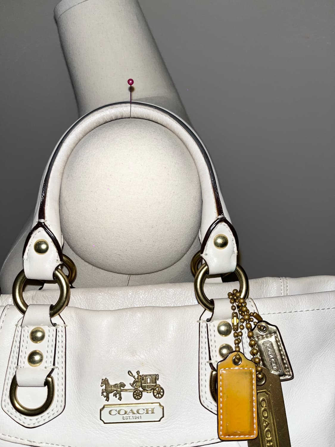 📦90s Coach allwhite shoulder bag 상품이미지6