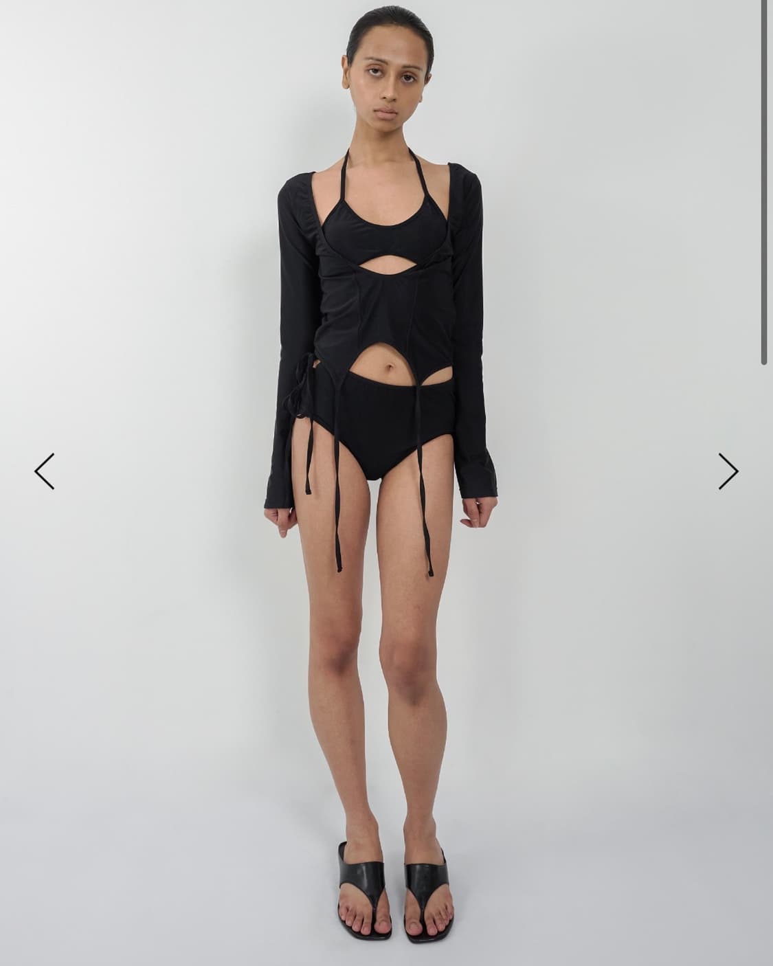 NACHE 나체 3-PIECE GARTER SWIM SUIT BLACK 상품이미지2