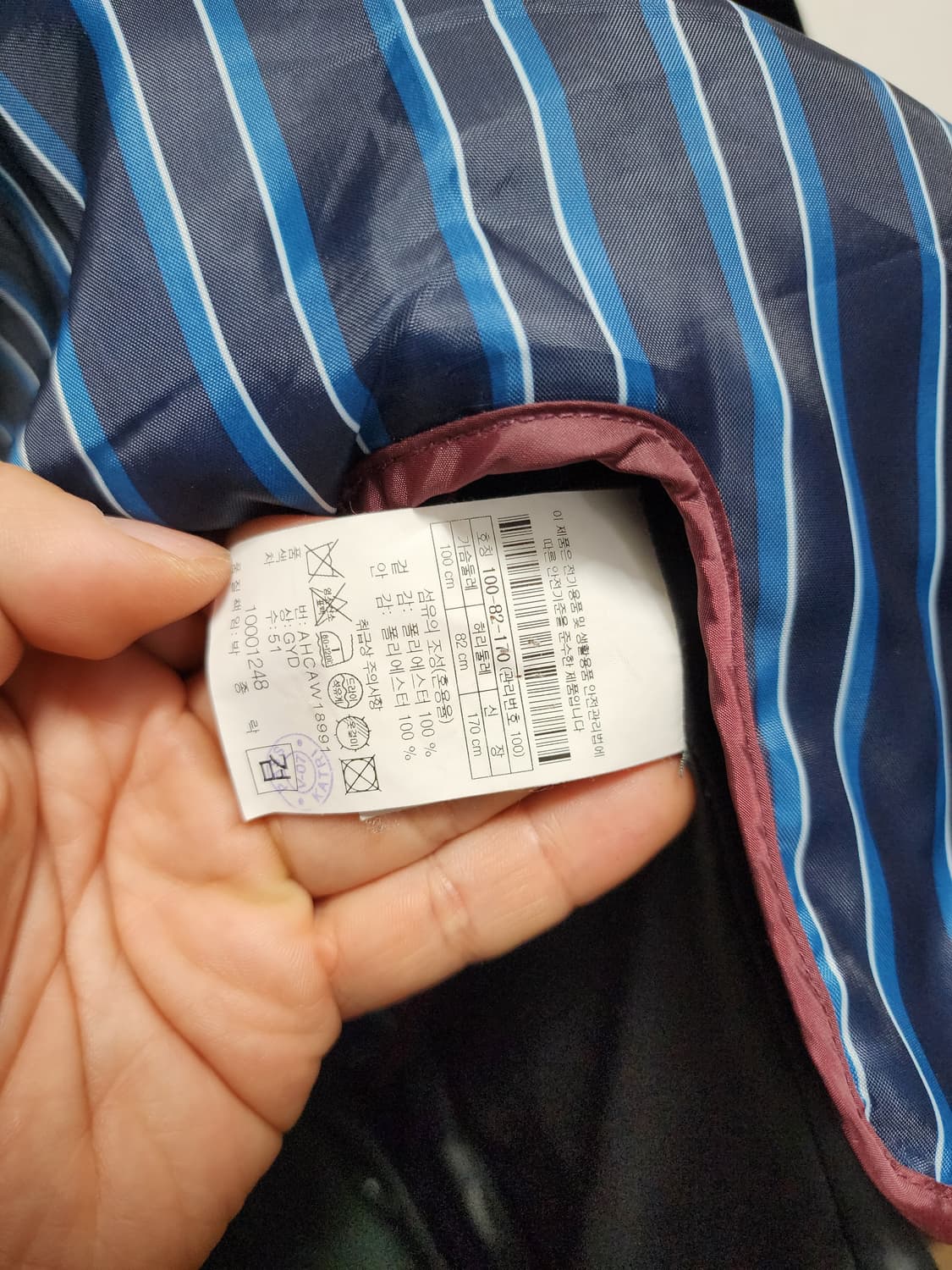 (내피포함) 헨리코튼 아메카지 카키색 트렌치코트  상품이미지9