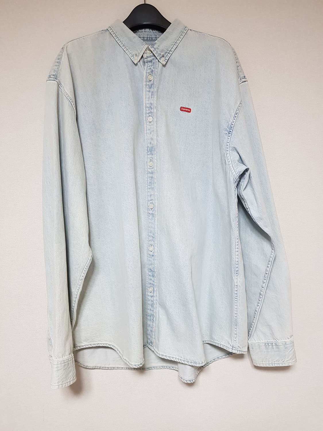 슈프림 스몰 박스 셔츠 연청 워시드 블루 24SS 상품이미지2