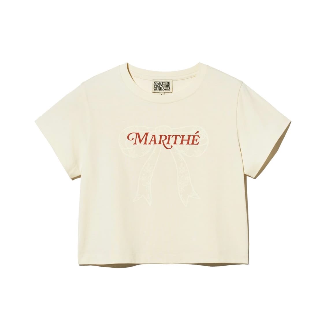 마리떼 프랑소와 저버 W RIBBON GRAPHIC CROP TEE 상품이미지2