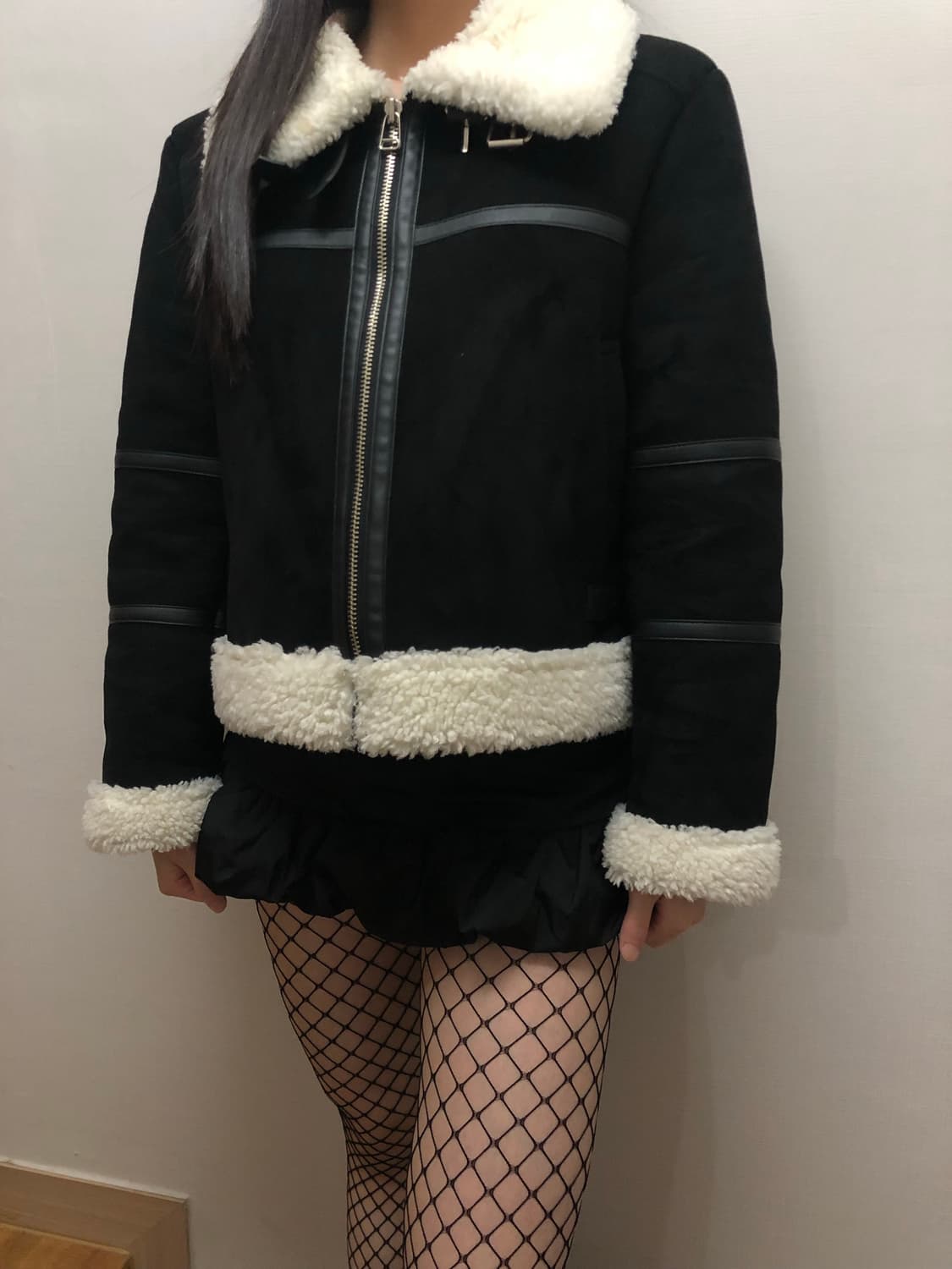 빈티지 블랙 무스탕 자켓 상품이미지3