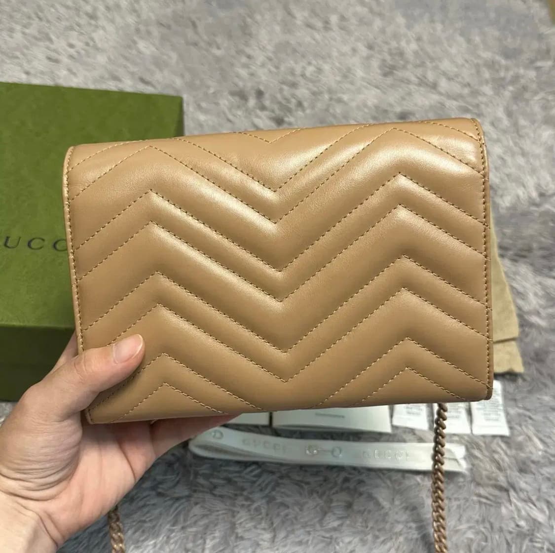 [풀구성] 구찌 GG 마틀라세 미니 체인백 핑크베이지 상품이미지2