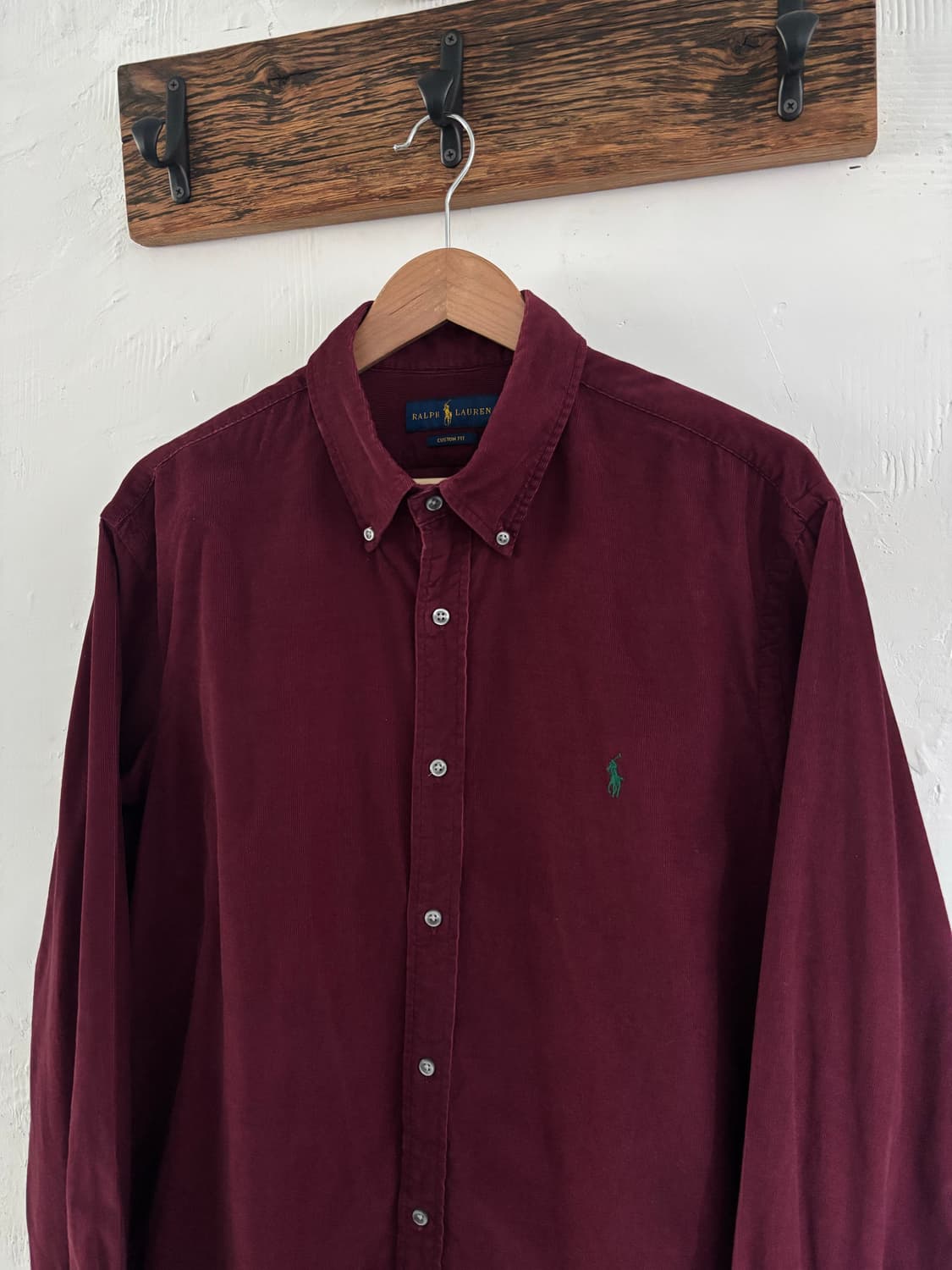 Polo 폴로 랄프로렌 신형 큐알 버건디 코듀로이 셔츠 상품이미지1
