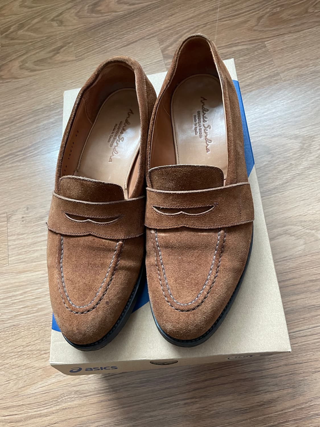 안드레스 샌드라 스웨이드 페니로퍼 스너프 브라운 6243 6244 알든 상품이미지2