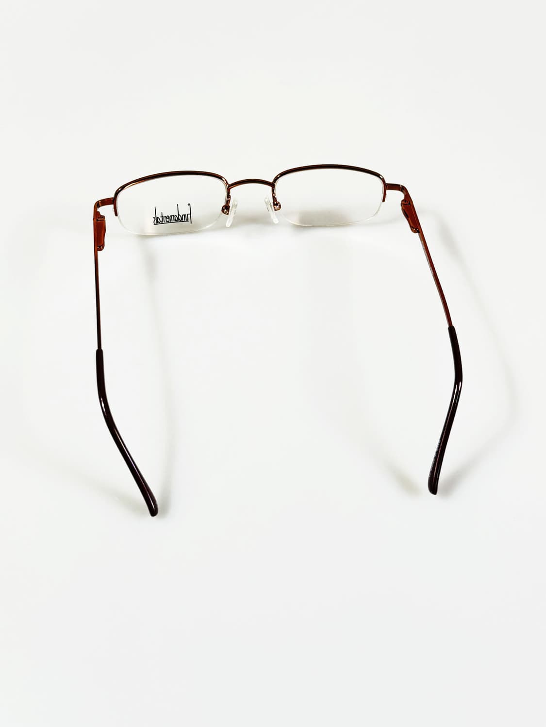 Fundamentals 브라운 반무테 스퀘어 메탈 빈티지 안경 상품이미지6