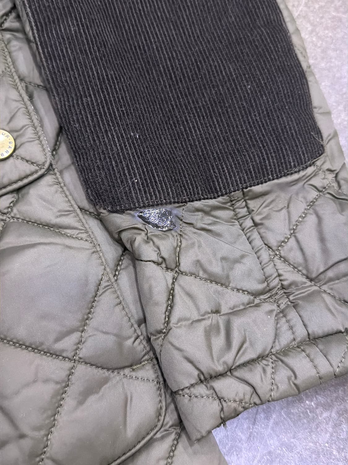 바버 디글 퀼팅 자켓 올리브 그린 M 상품이미지5