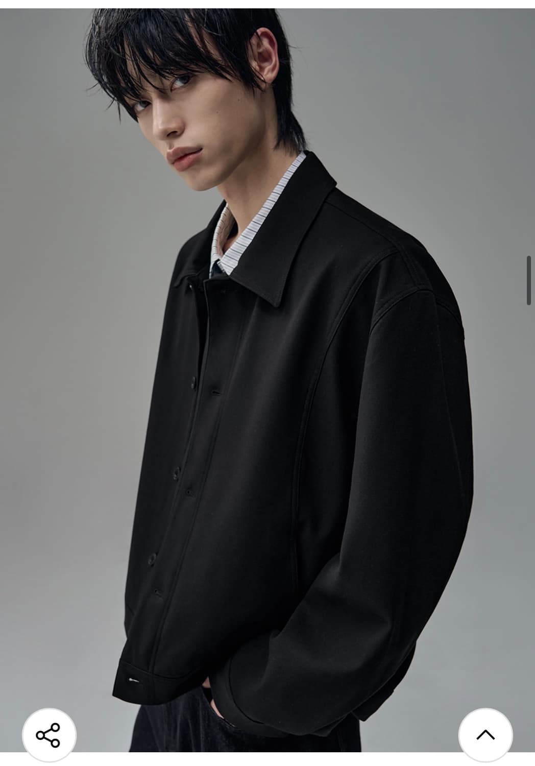 (새상품)(XL) 드로우핏 도브 울 미니멀 라인 자켓 BLACK 상품이미지7