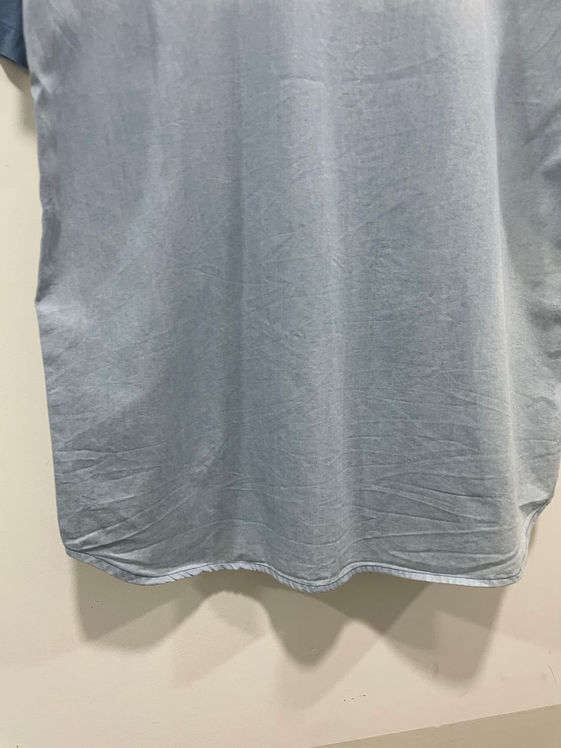 Ships 쉽스 패치워크 샴브레이 데님 반팔셔츠 상품이미지10