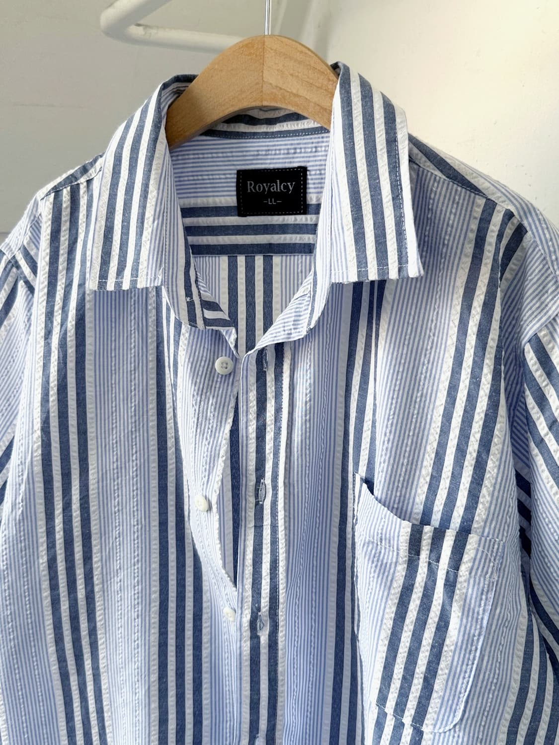 Natural sucker fabric H/S shirt 상품이미지1