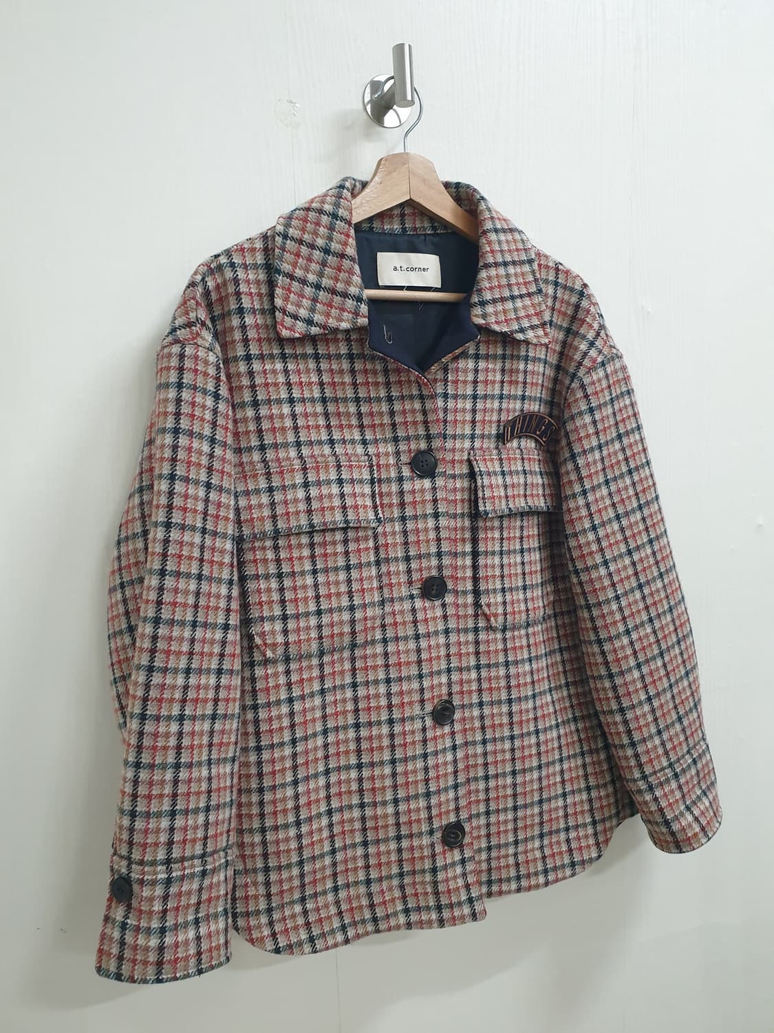 a.t.corner 체크 셔츠형 자켓 66사이즈 상품이미지4