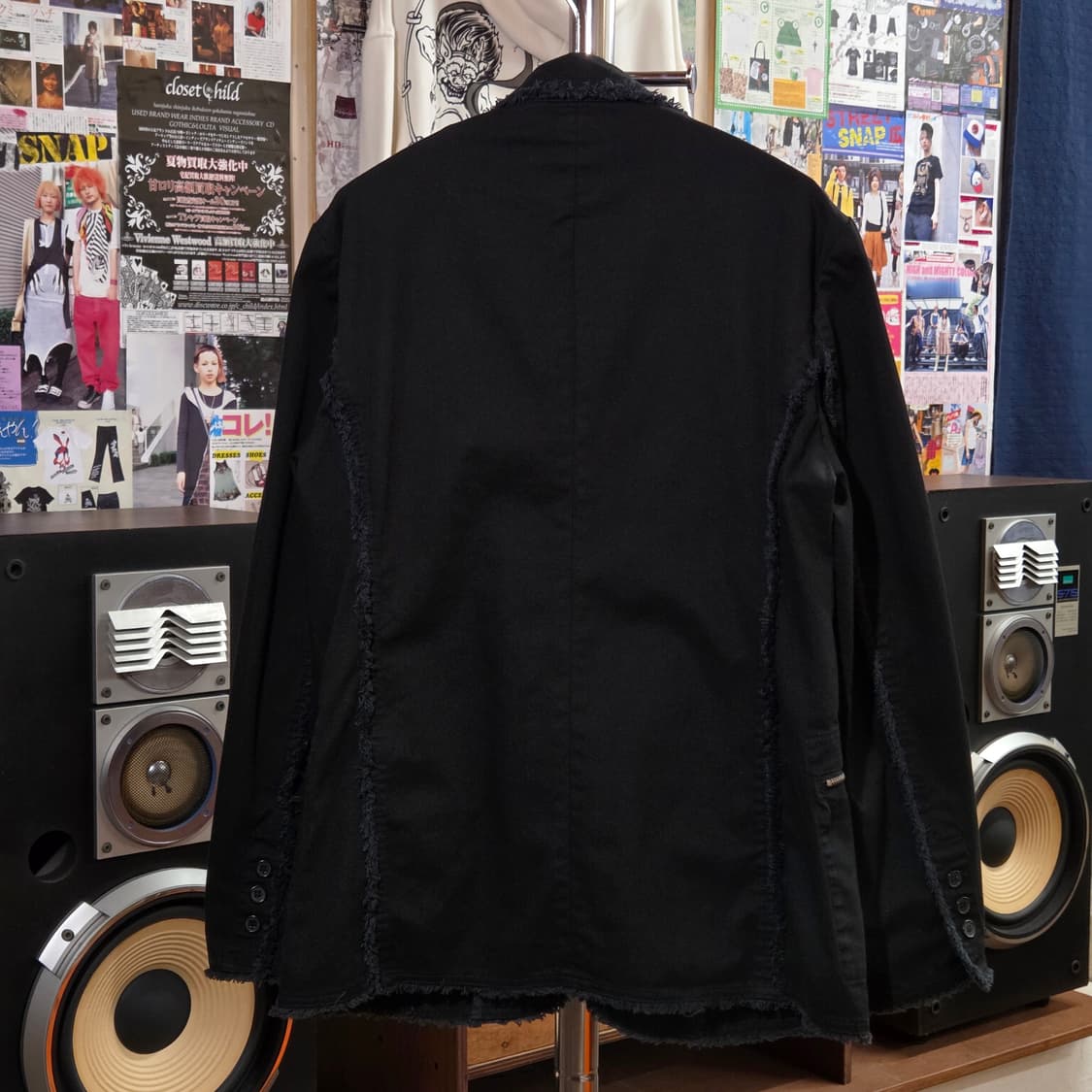 JPN 그런지 자수 레터링 코튼 블레이저 상품이미지6