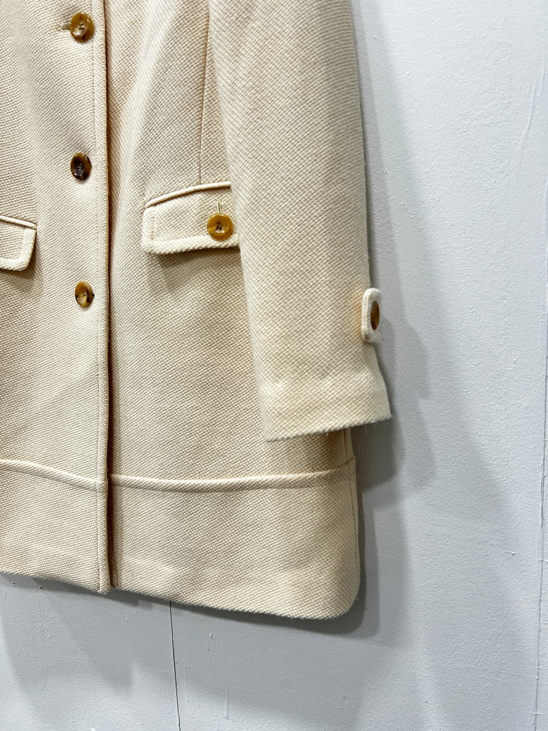 BCBG 울 100% 아이보리 코트 66 모리걸 러블리룩 상품이미지4