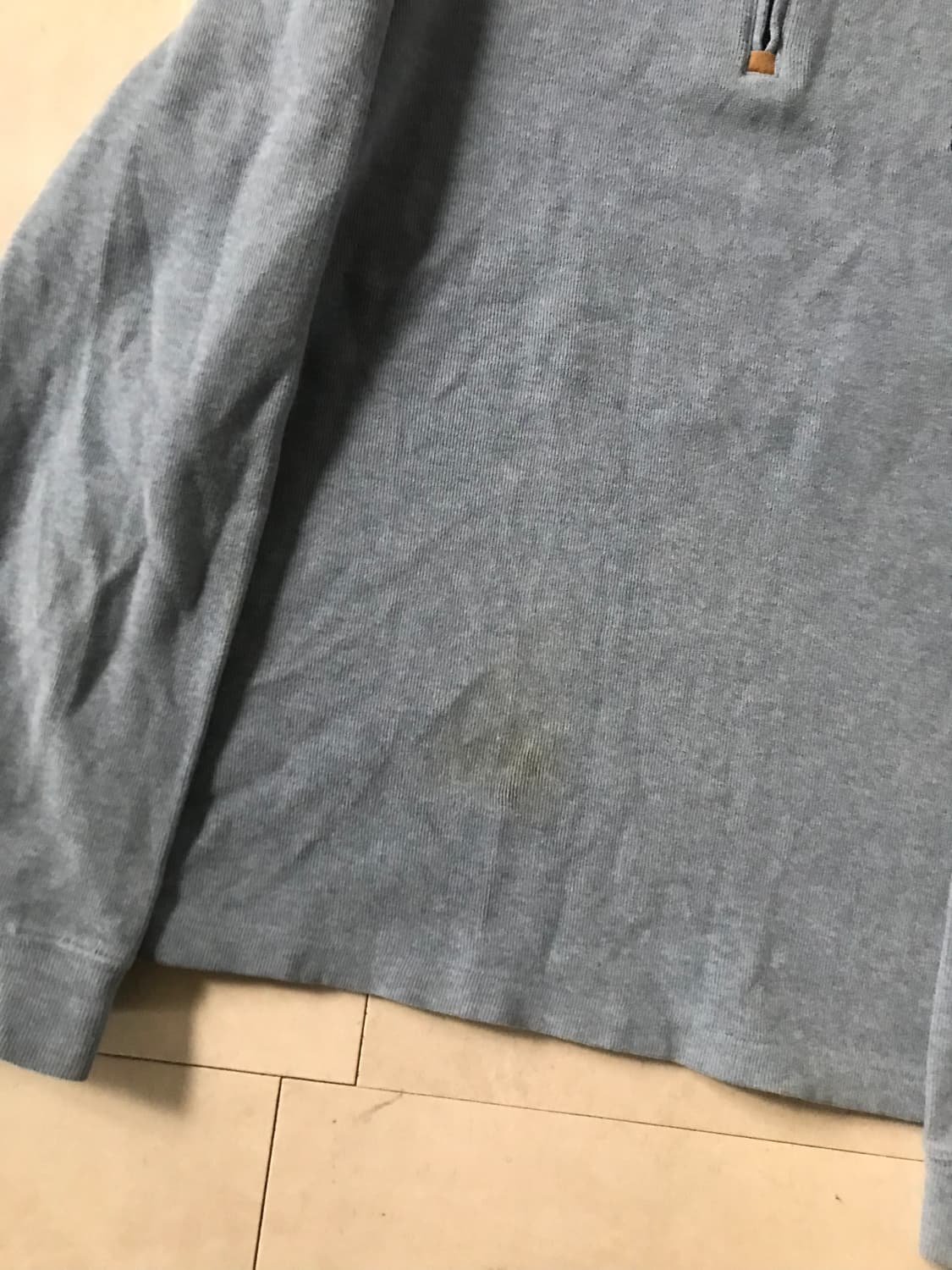 폴로 연하늘 오버핏 반집업 상품이미지8