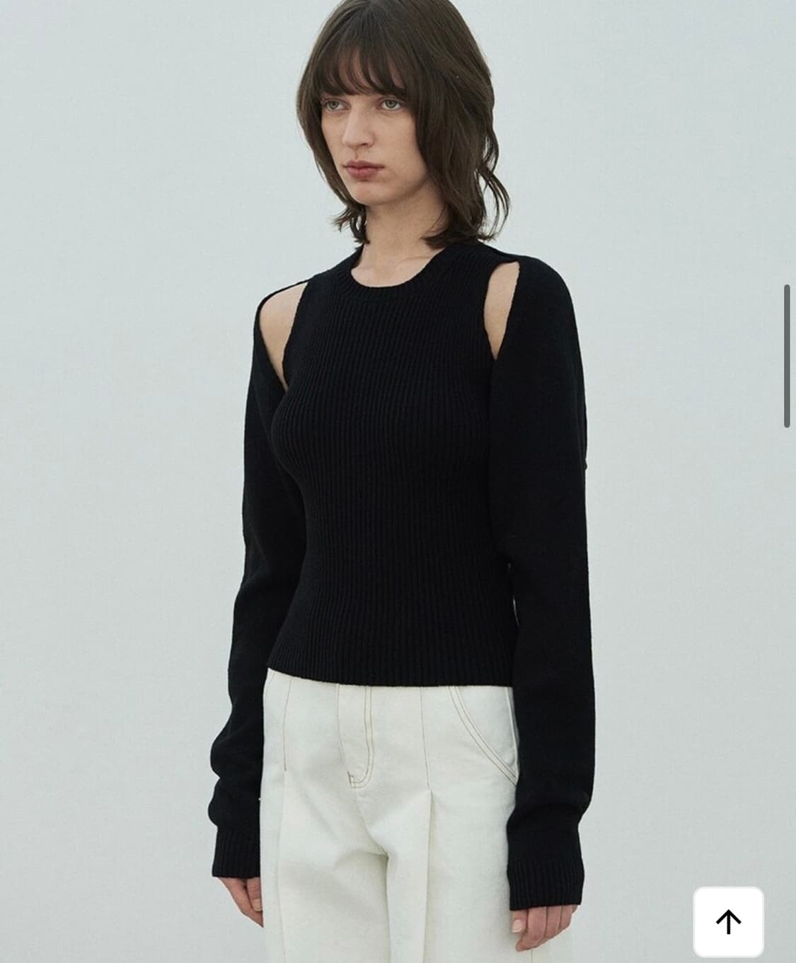 다이애그널 볼레로 코튼 가디건 상품이미지2